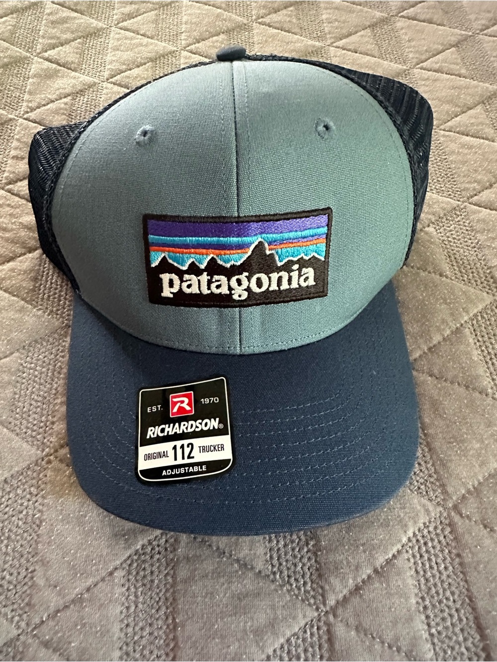 Patagonia Two-Tone Trucker Hat in Teal & Navy